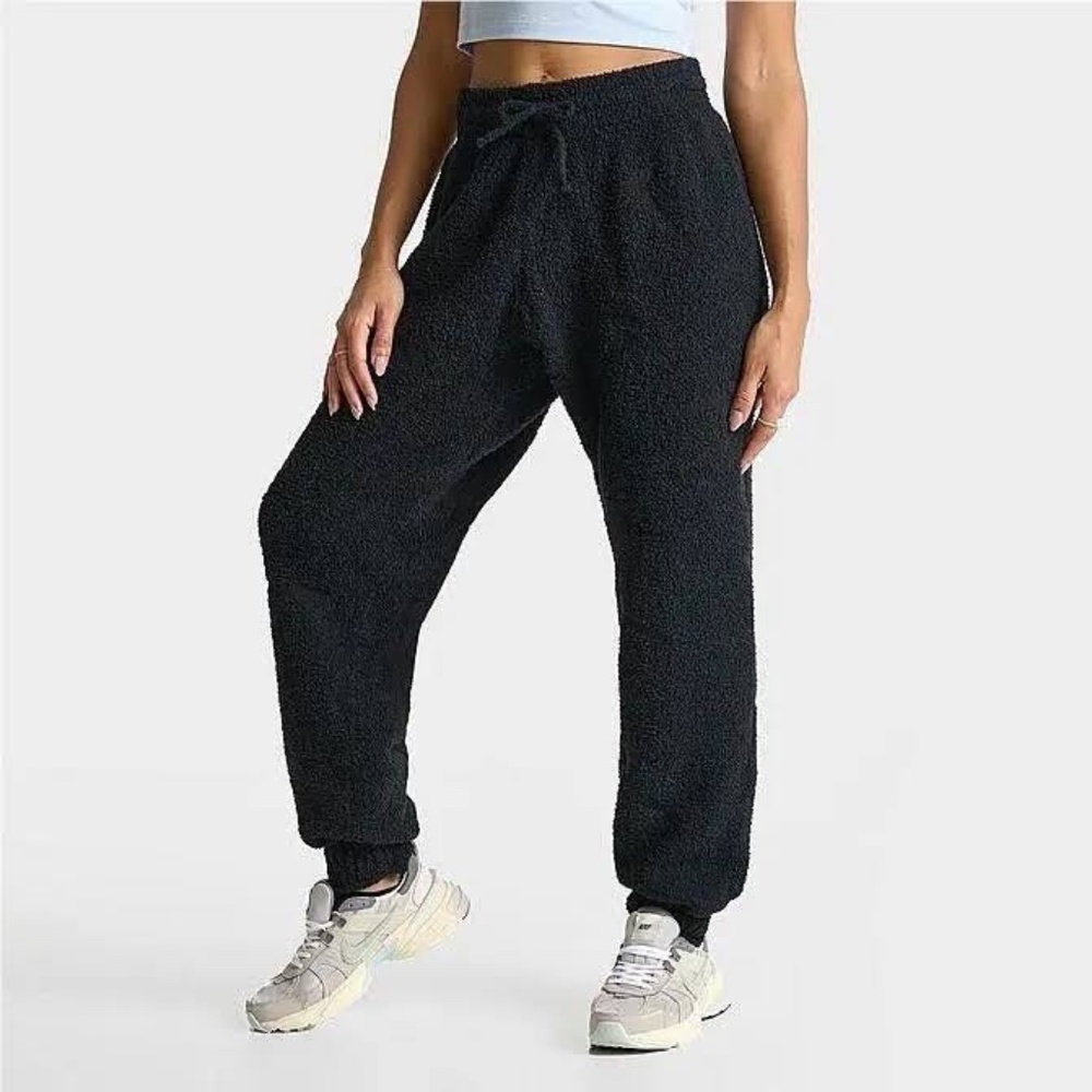 Nike Phoenix Cozy Knit Boucle Jogger Pants XL Black Oversized FZ1703-010